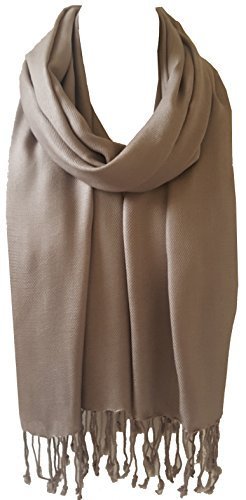 World of Shawls Unisex Plain Pashmina Scarf Shawl Stole Wrap 100% Viscose