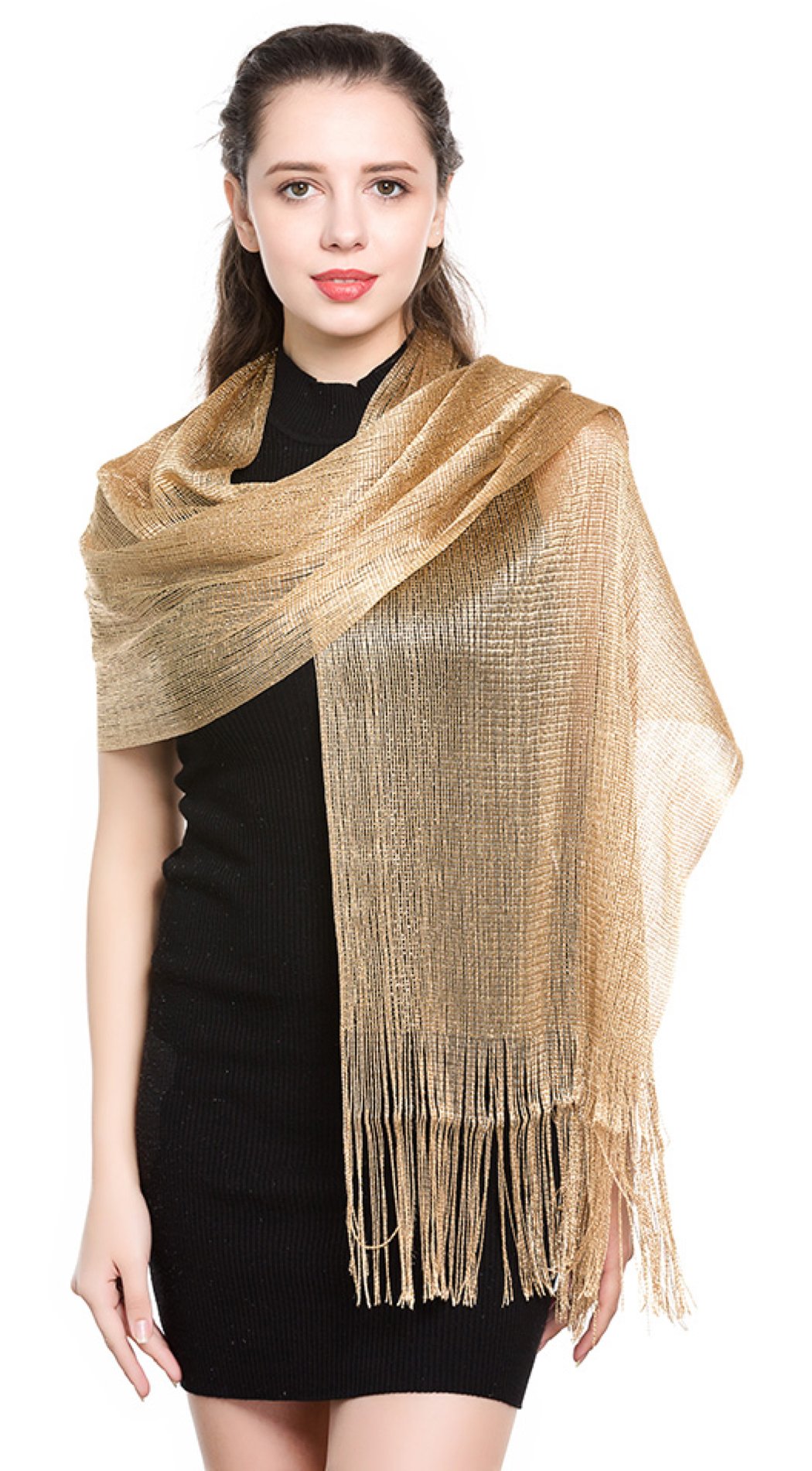 World of Shawls Scarf Wrap for Evening Dresses - Sheer Bridal Women's Scarves for Prom, Wedding, Party