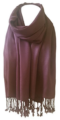 World of Shawls Unisex Plain Pashmina Scarf Shawl Stole Wrap 100% Viscose