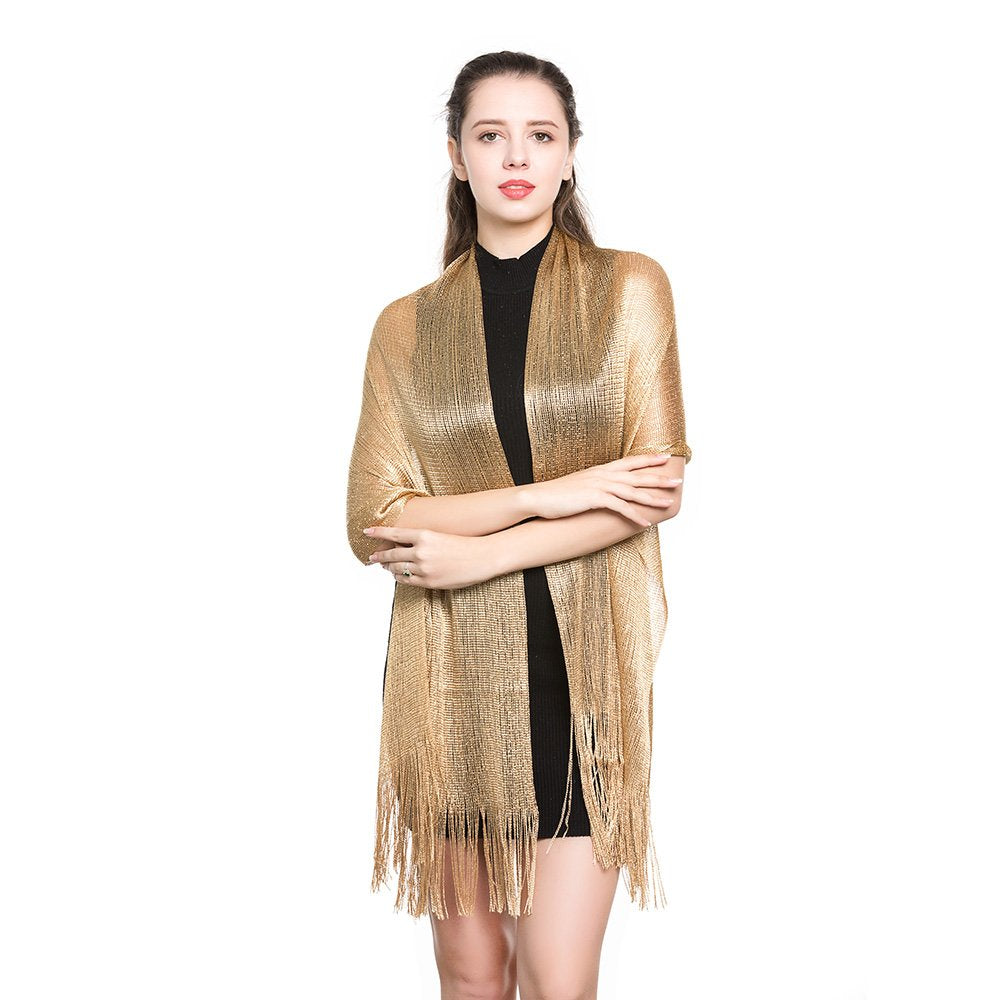 World of Shawls Scarf Wrap for Evening Dresses - Sheer Bridal Women's Scarves for Prom, Wedding, Party