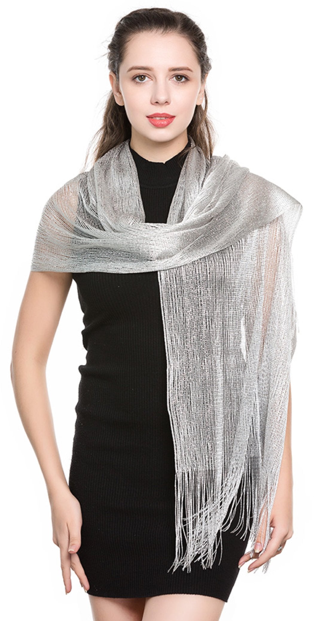World of Shawls Scarf Wrap for Evening Dresses - Sheer Bridal Women's Scarves for Prom, Wedding, Party