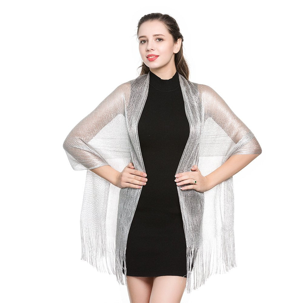 World of Shawls Scarf Wrap for Evening Dresses - Sheer Bridal Women's Scarves for Prom, Wedding, Party