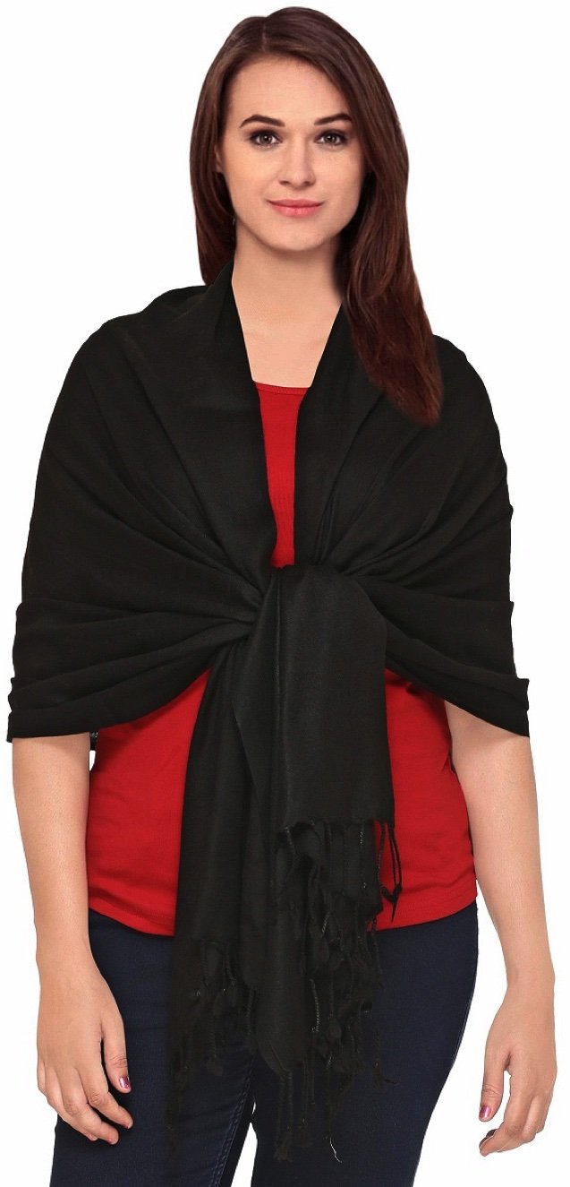 World of Shawls Luxurious Kashmiri 100% Fine Wool Pashmina Shawl Wrap Scarf - 30 Colours Available