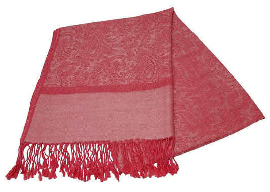 World of Shawls Jacquard Paisley Design Soft Pashmina Feel Scarf Stole Wrap Luxurious and Warm