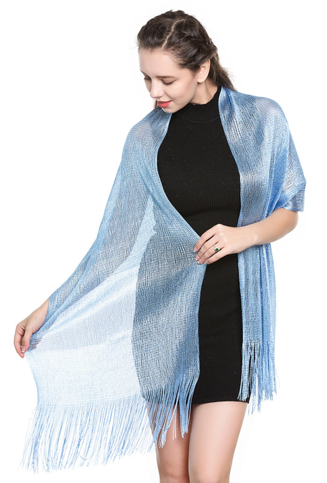 World of Shawls Scarf Wrap for Evening Dresses - Sheer Bridal Women's Scarves for Prom, Wedding, Party