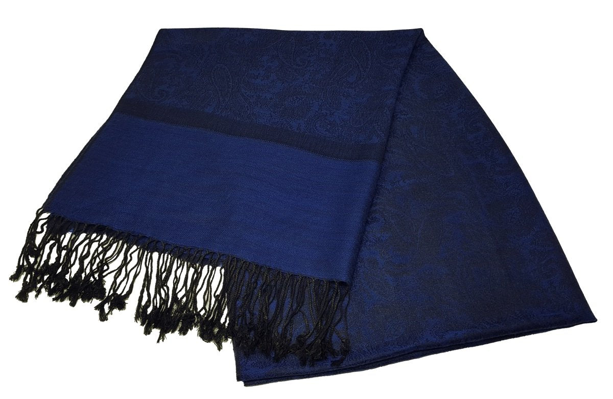 World of Shawls Jacquard Paisley Design Soft Pashmina Feel Scarf Stole Wrap Luxurious and Warm