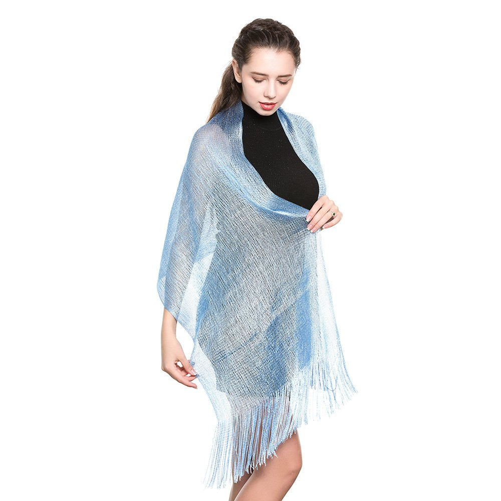 World of Shawls Scarf Wrap for Evening Dresses - Sheer Bridal Women's Scarves for Prom, Wedding, Party