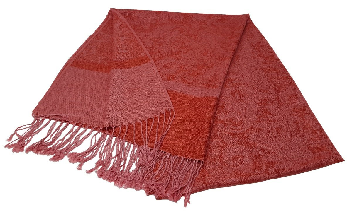 World of Shawls Jacquard Paisley Design Soft Pashmina Feel Scarf Stole Wrap Luxurious and Warm