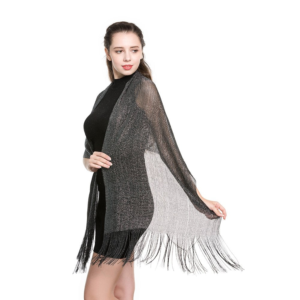 World of Shawls Scarf Wrap for Evening Dresses - Sheer Bridal Women's Scarves for Prom, Wedding, Party