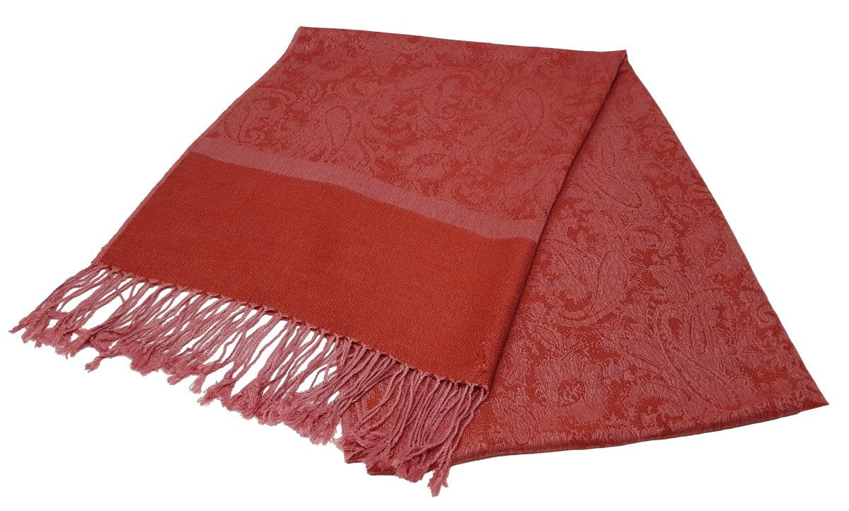 World of Shawls Jacquard Paisley Design Soft Pashmina Feel Scarf Stole Wrap Luxurious and Warm