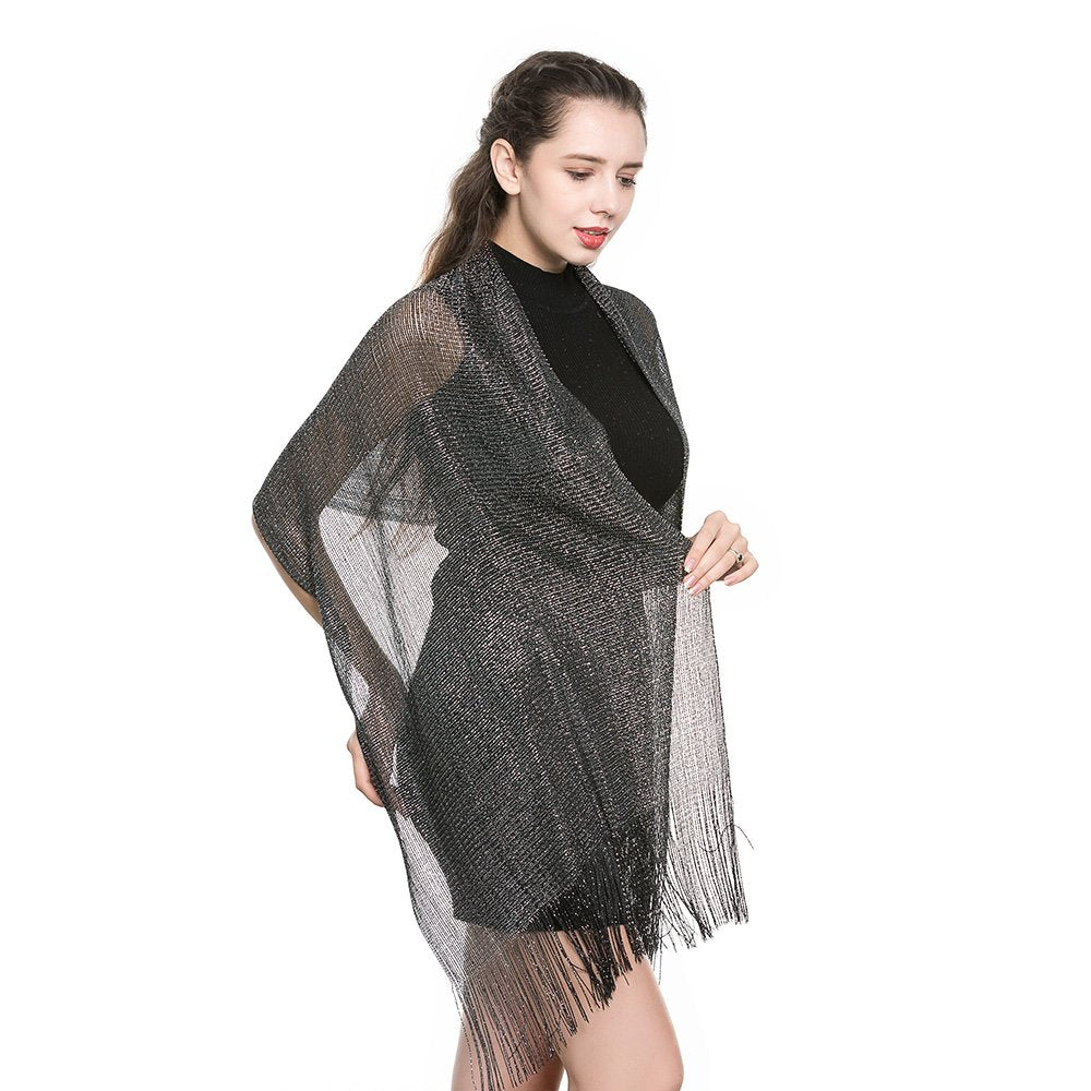 World of Shawls Scarf Wrap for Evening Dresses - Sheer Bridal Women's Scarves for Prom, Wedding, Party