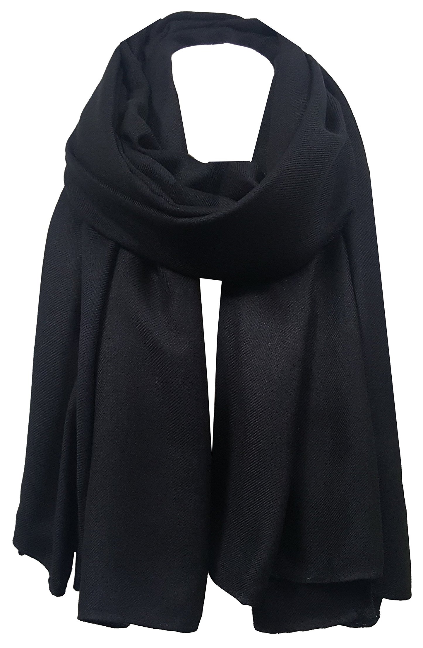 World of Shawls Pashmina To Go Unisex Extra Large Plain Pashmina Scarf Shawl Stole Wrap High Quality 100% Viscose