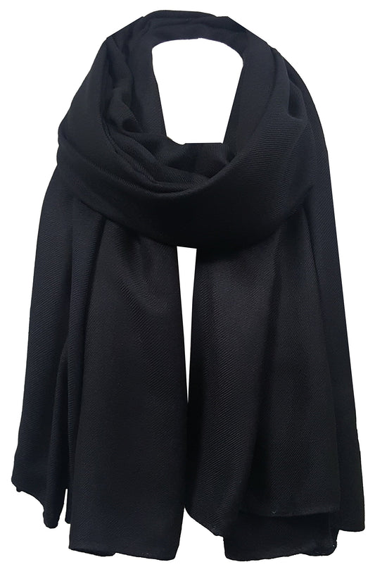 World of Shawls Pashmina To Go Unisex Extra Large Plain Pashmina Scarf Shawl Stole Wrap High Quality 100% Viscose