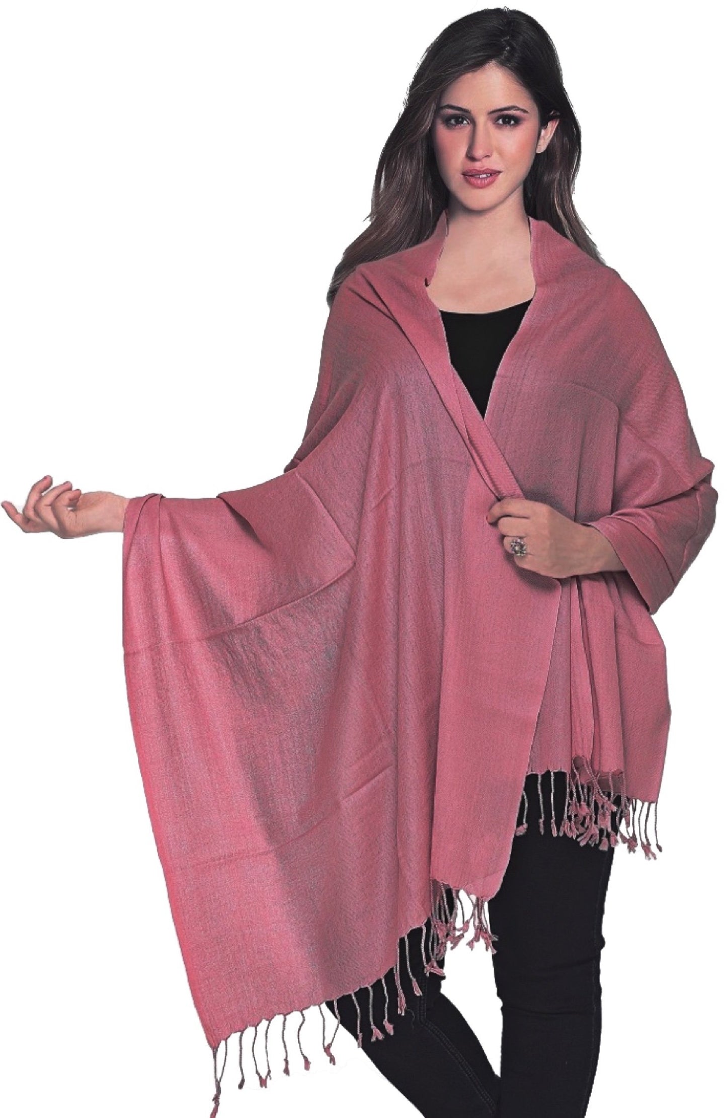 World of Shawls Luxurious Kashmiri 100% Fine Wool Pashmina Shawl Wrap Scarf - 30 Colours Available