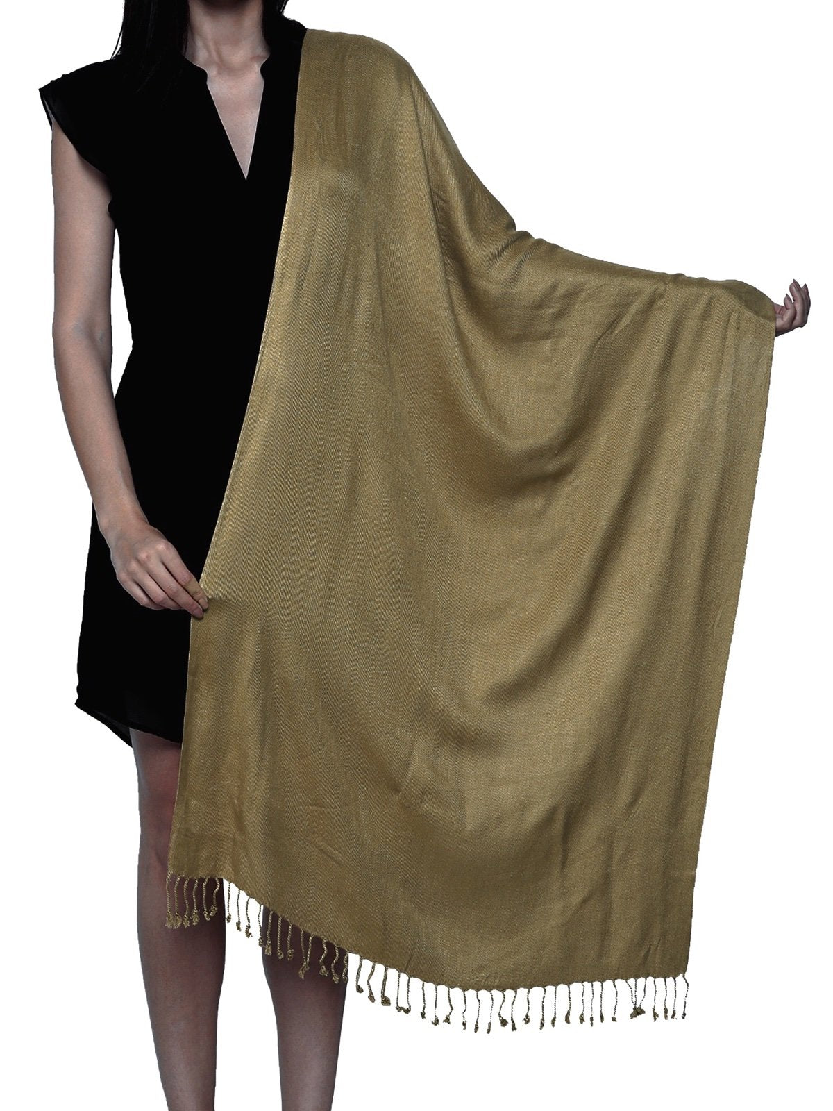 World of Shawls Unisex Plain Pashmina Scarf Shawl Stole Wrap 100% Viscose