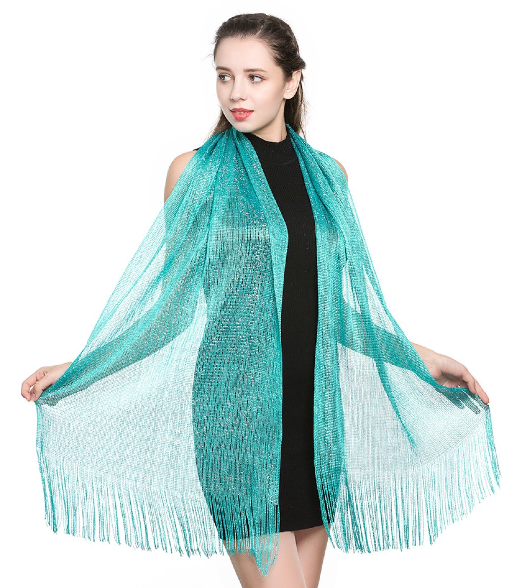 World of Shawls Scarf Wrap for Evening Dresses - Sheer Bridal Women's Scarves for Prom, Wedding, Party