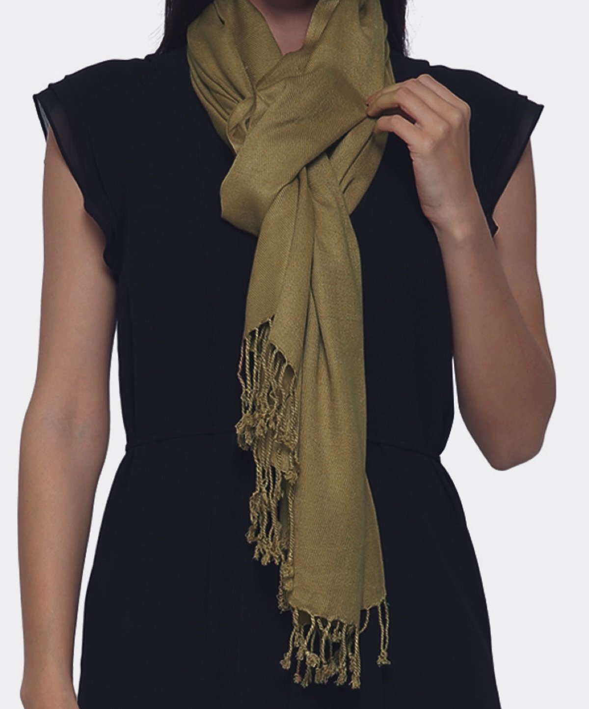 World of Shawls Unisex Plain Pashmina Scarf Shawl Stole Wrap 100% Viscose