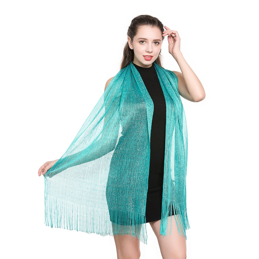World of Shawls Scarf Wrap for Evening Dresses - Sheer Bridal Women's Scarves for Prom, Wedding, Party