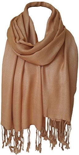 World of Shawls Unisex Plain Pashmina Scarf Shawl Stole Wrap 100% Viscose
