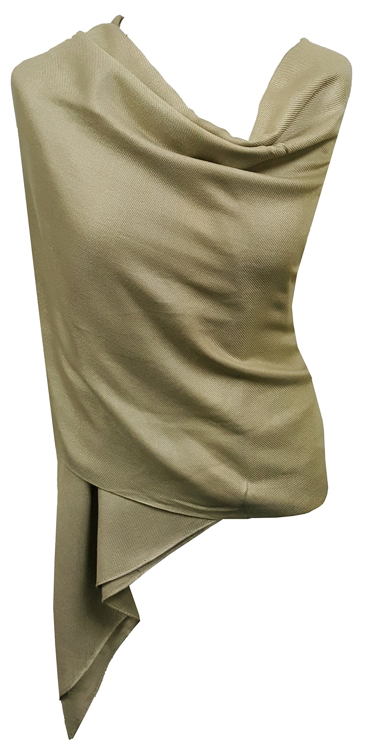 World of Shawls Pashmina To Go Unisex Extra Large Plain Pashmina Scarf Shawl Stole Wrap High Quality 100% Viscose