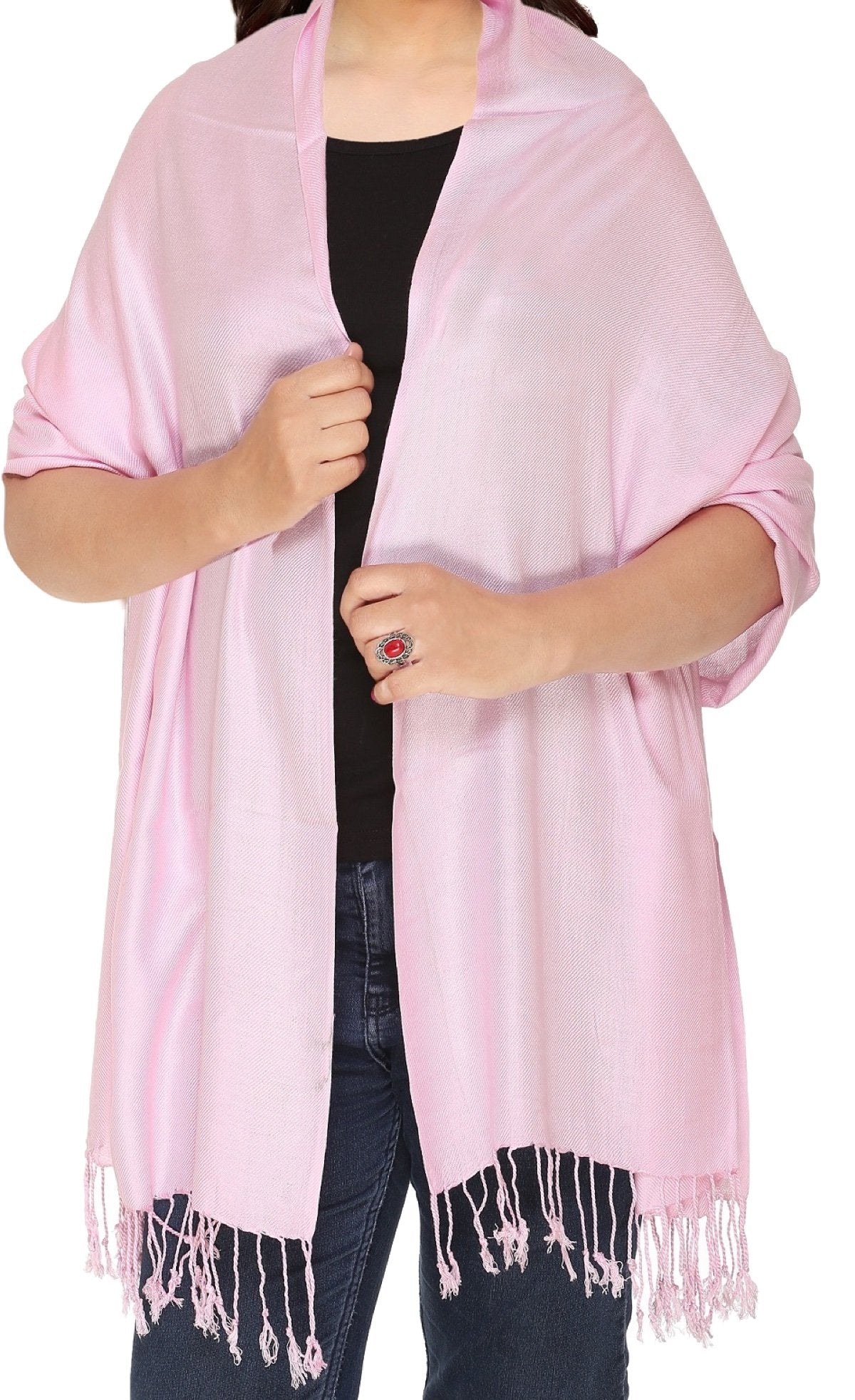World of Shawls Plain Pashmina Scarf Hijab Shawl Stole Wrap Viscose
