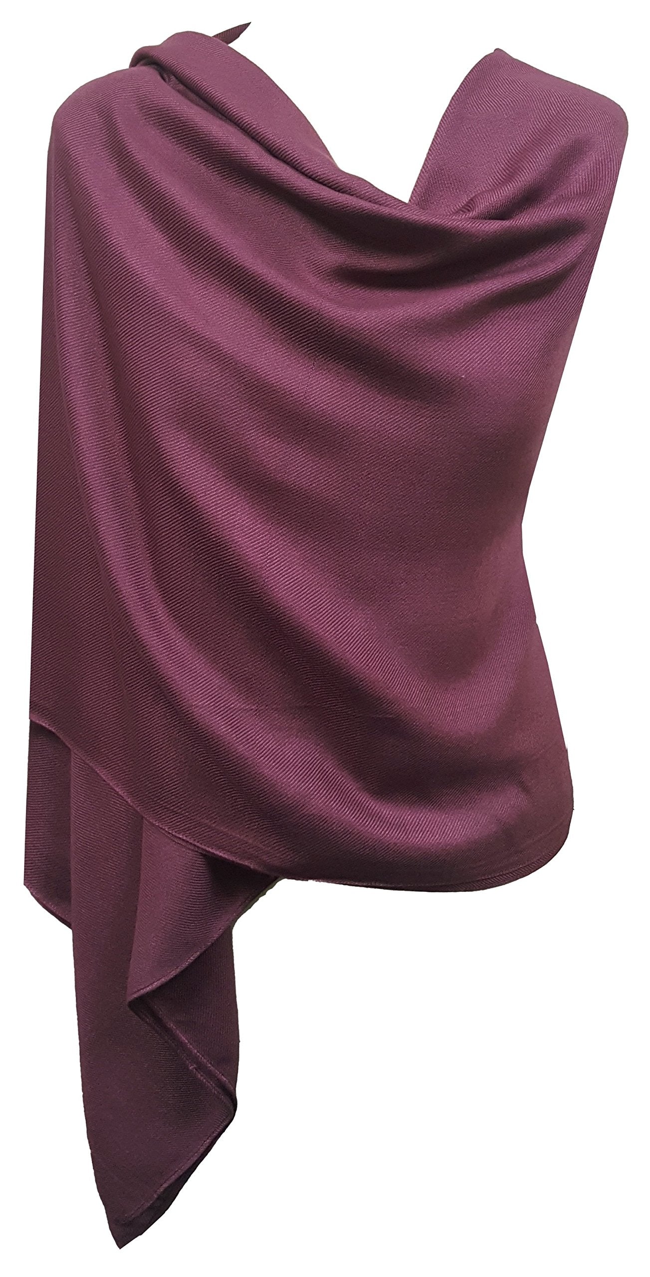 World of Shawls Pashmina To Go Unisex Extra Large Plain Pashmina Scarf Shawl Stole Wrap High Quality 100% Viscose