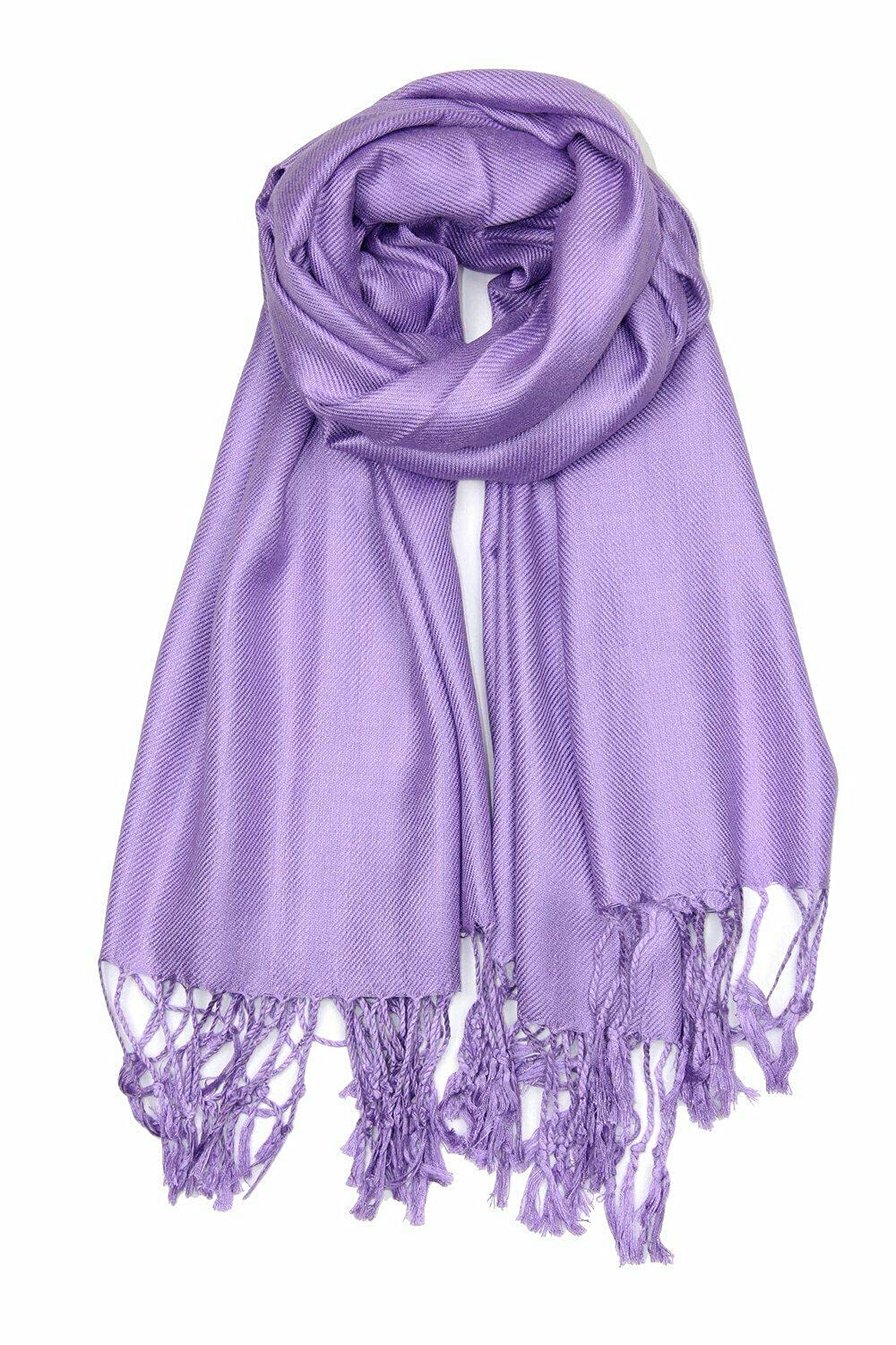 World of Shawls Plain Pashmina Scarf Hijab Shawl Stole Wrap Viscose