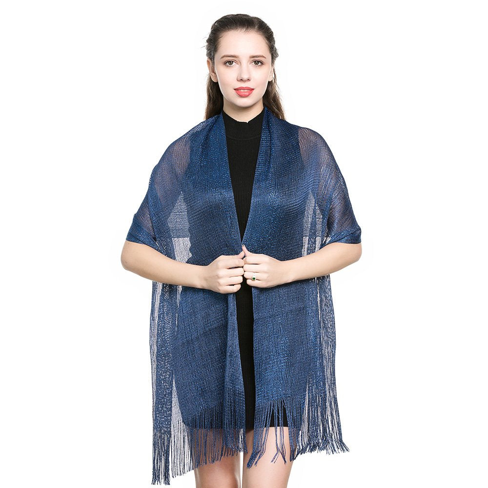 World of Shawls Scarf Wrap for Evening Dresses - Sheer Bridal Women's Scarves for Prom, Wedding, Party