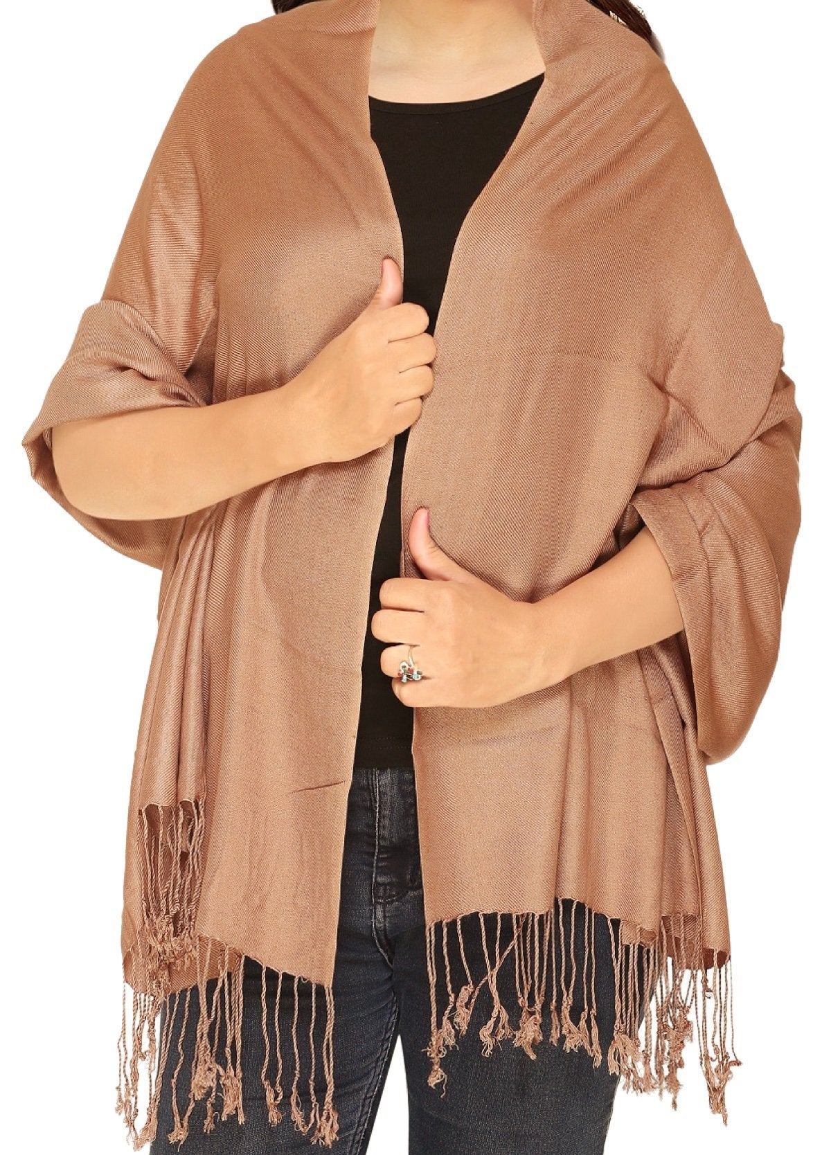 World of Shawls Plain Pashmina Scarf Hijab Shawl Stole Wrap Viscose