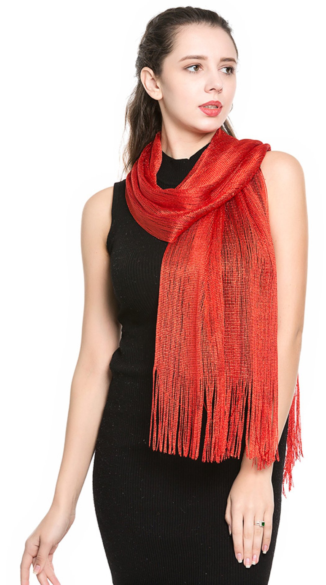 World of Shawls Scarf Wrap for Evening Dresses - Sheer Bridal Women's Scarves for Prom, Wedding, Party