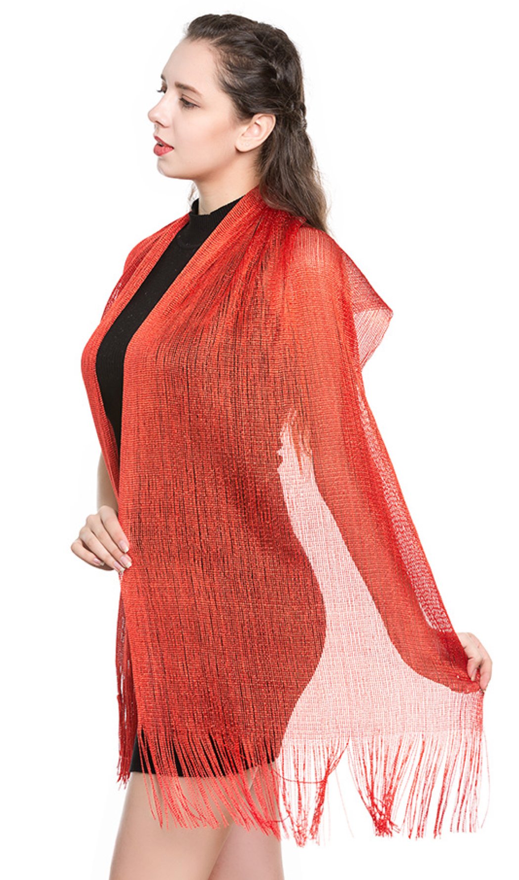World of Shawls Scarf Wrap for Evening Dresses - Sheer Bridal Women's Scarves for Prom, Wedding, Party