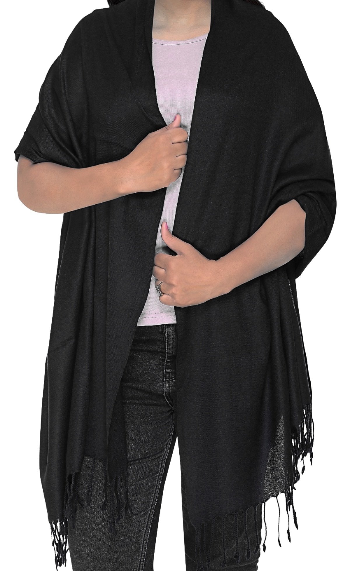 World of Shawls Plain Pashmina Scarf Hijab Shawl Stole Wrap Viscose