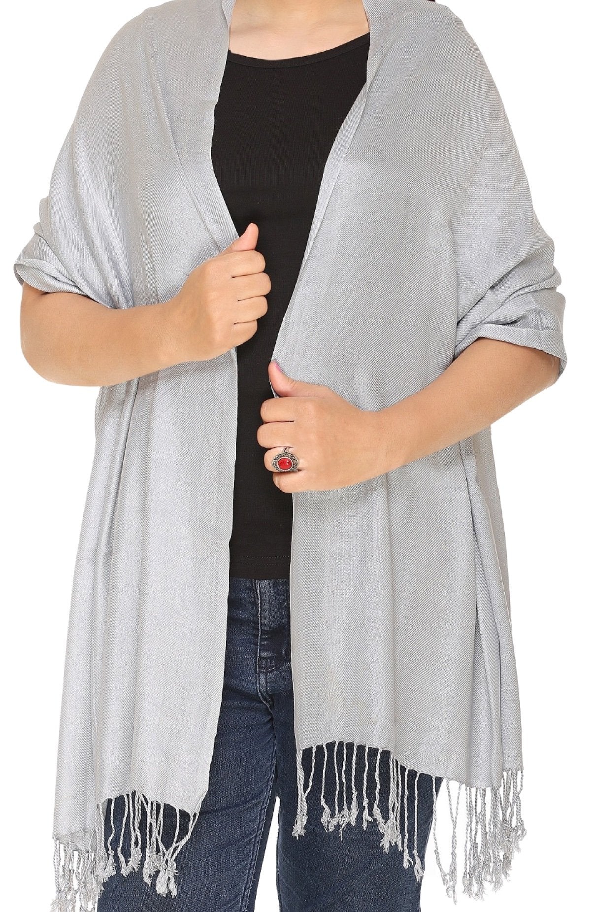 World of Shawls Plain Pashmina Scarf Hijab Shawl Stole Wrap Viscose
