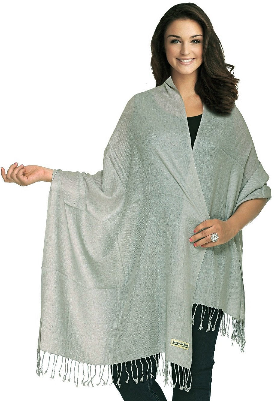 World of Shawls Luxurious Kashmiri 100% Fine Wool Pashmina Shawl Wrap Scarf - 30 Colours Available