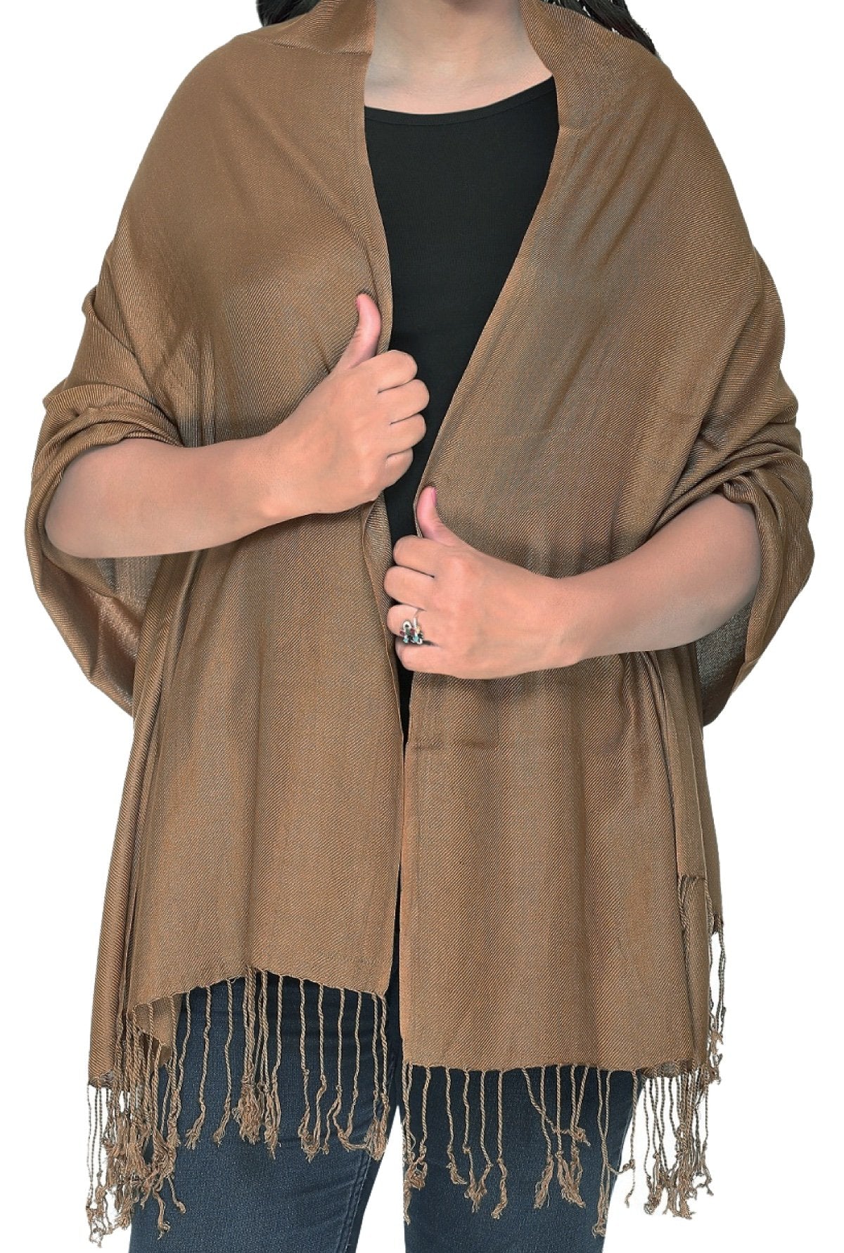 World of Shawls Plain Pashmina Scarf Hijab Shawl Stole Wrap Viscose