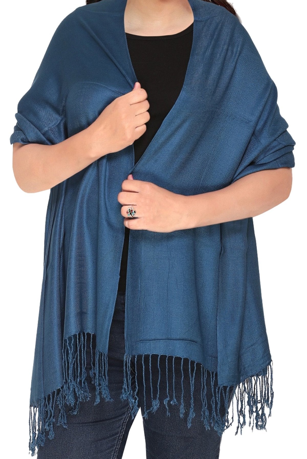 World of Shawls Plain Pashmina Scarf Hijab Shawl Stole Wrap Viscose