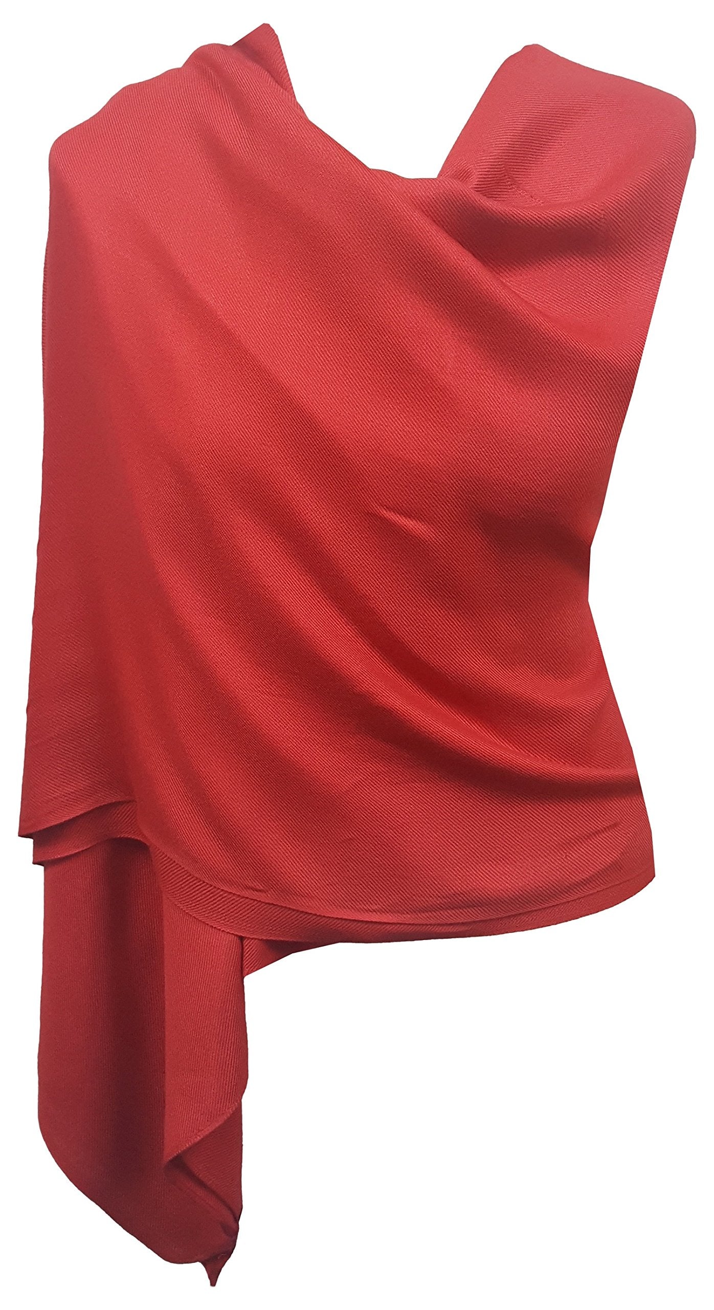 World of Shawls Pashmina To Go Unisex Extra Large Plain Pashmina Scarf Shawl Stole Wrap High Quality 100% Viscose
