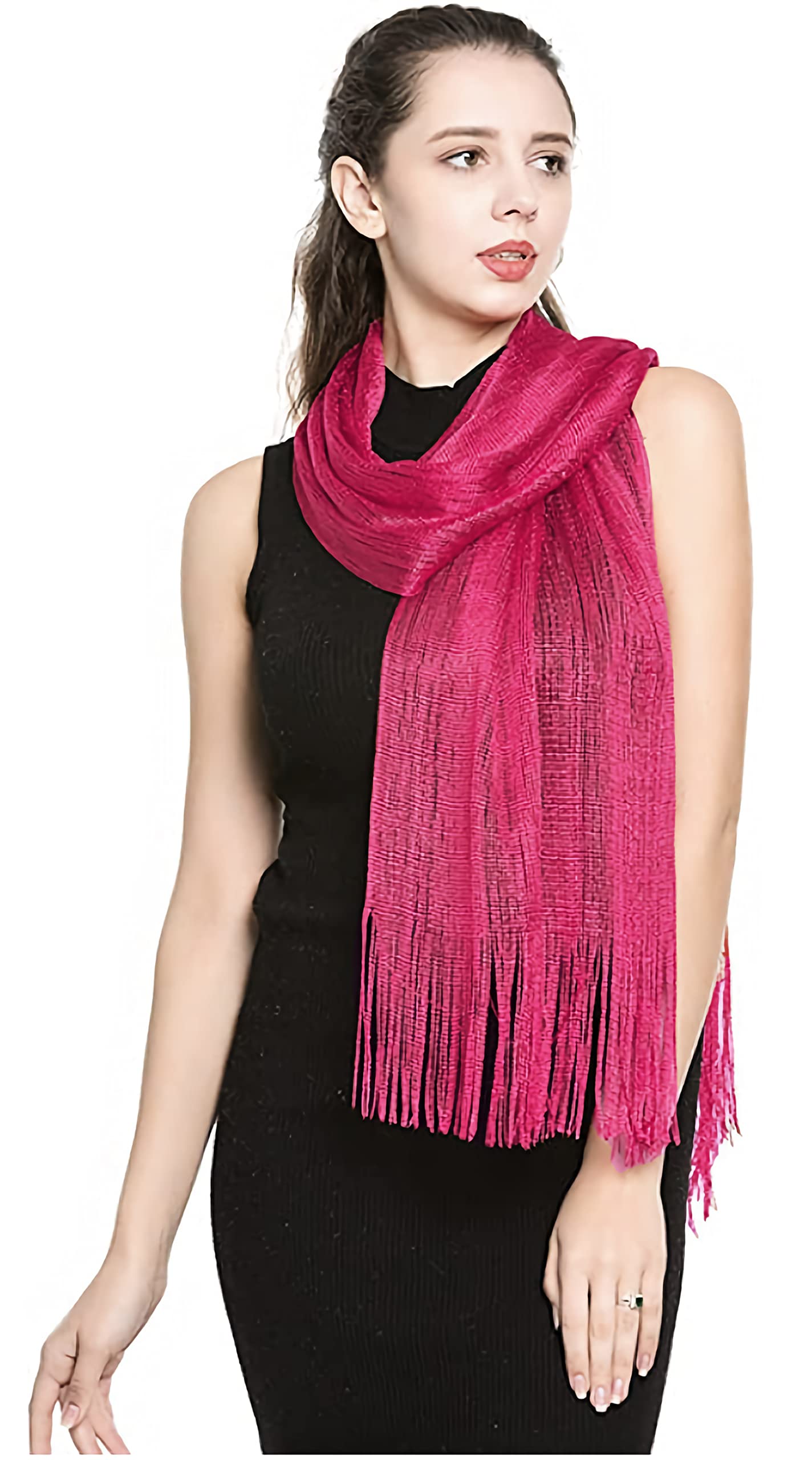 World of Shawls Scarf Wrap for Evening Dresses - Sheer Bridal Women's Scarves for Prom, Wedding, Party