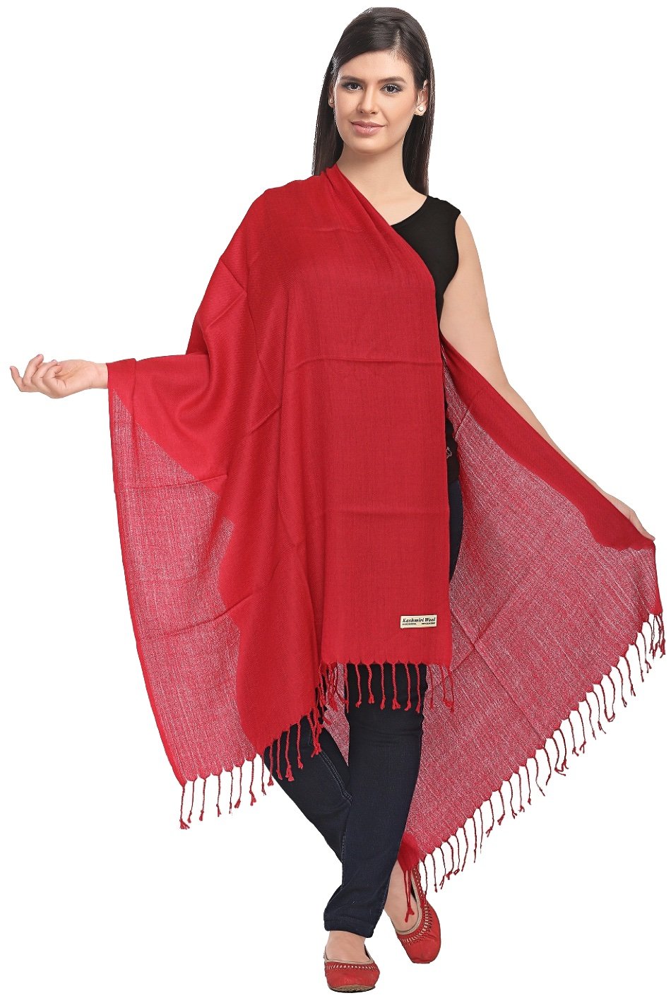 World of Shawls Luxurious Kashmiri 100% Fine Wool Pashmina Shawl Wrap Scarf - 30 Colours Available