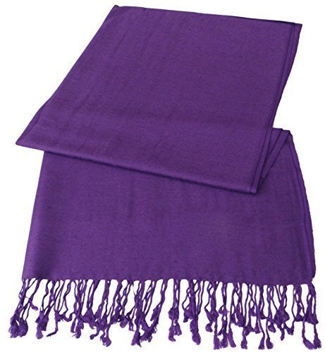 World of Shawls Plain Pashmina Scarf Hijab Shawl Stole Wrap Viscose