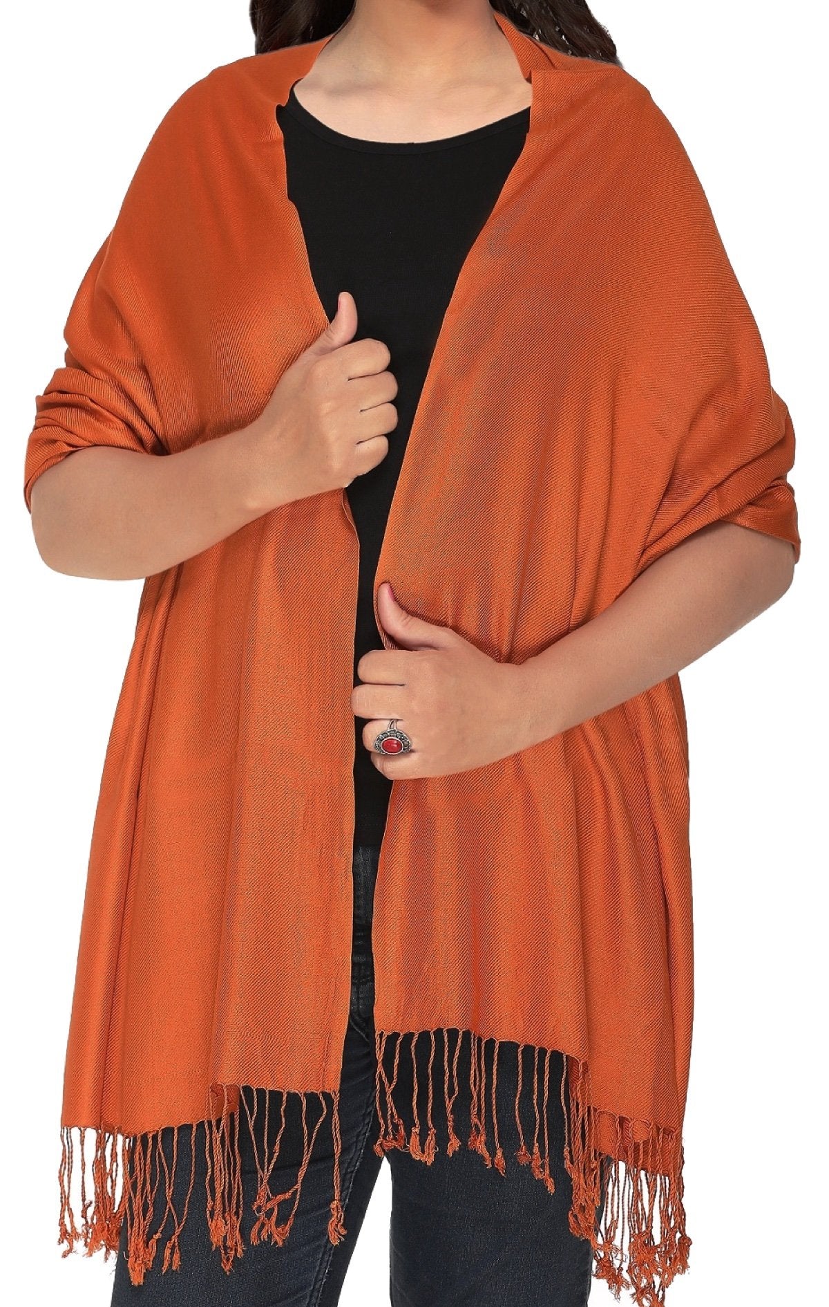 World of Shawls Plain Pashmina Scarf Hijab Shawl Stole Wrap Viscose
