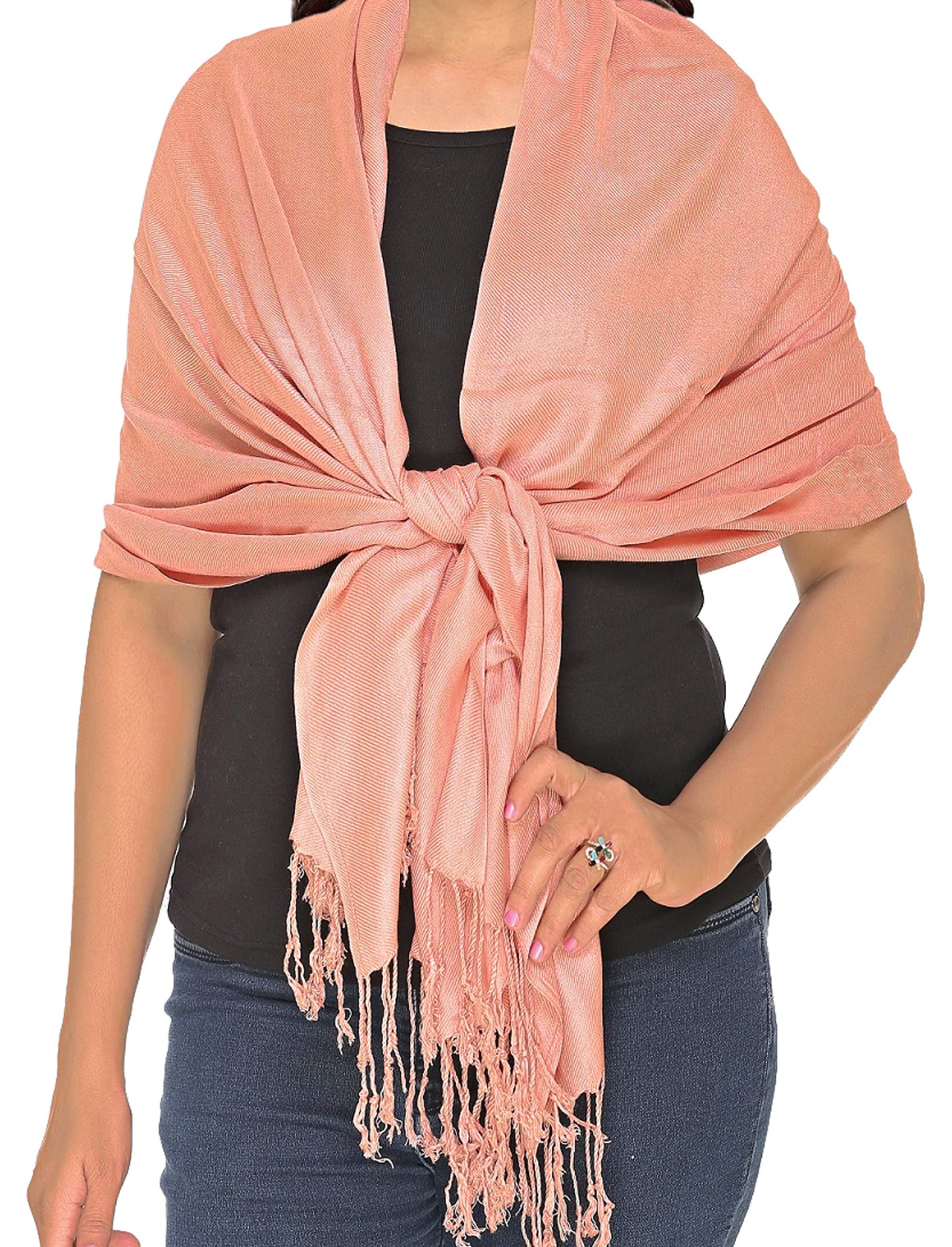 World of Shawls Plain Pashmina Scarf Hijab Shawl Stole Wrap Viscose