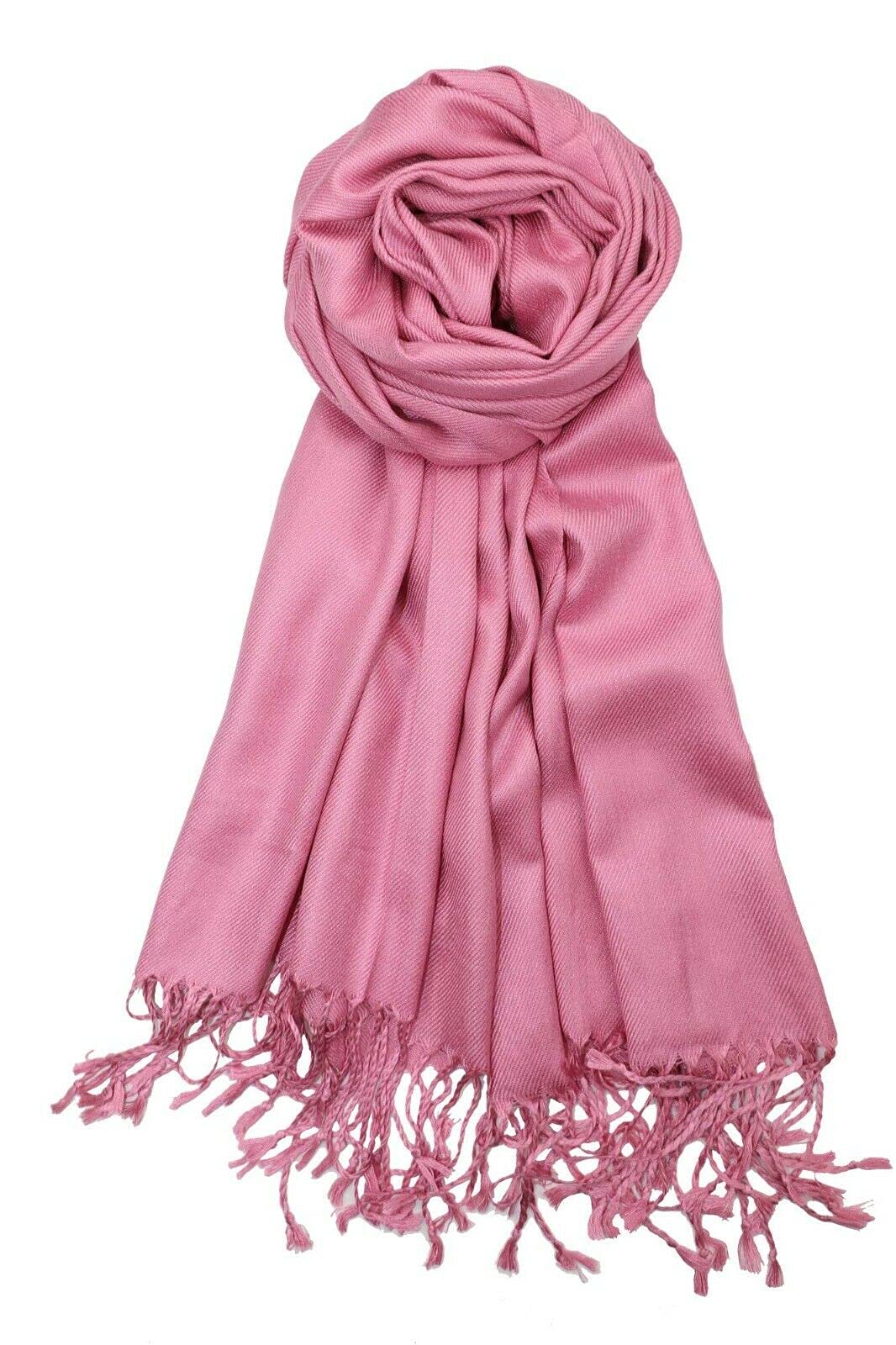 World of Shawls Plain Pashmina Scarf Hijab Shawl Stole Wrap Viscose