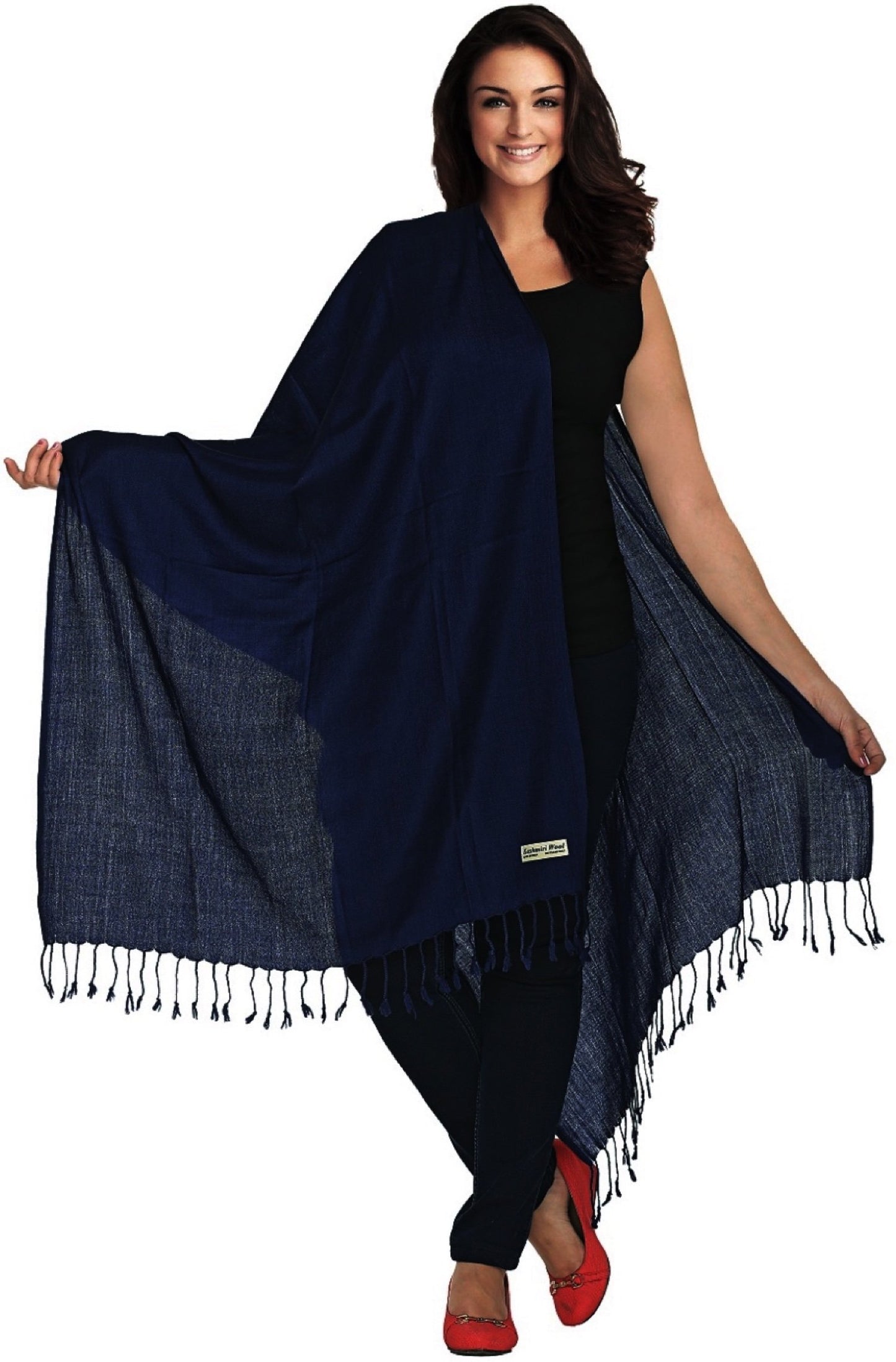 World of Shawls Luxurious Kashmiri 100% Fine Wool Pashmina Shawl Wrap Scarf - 30 Colours Available