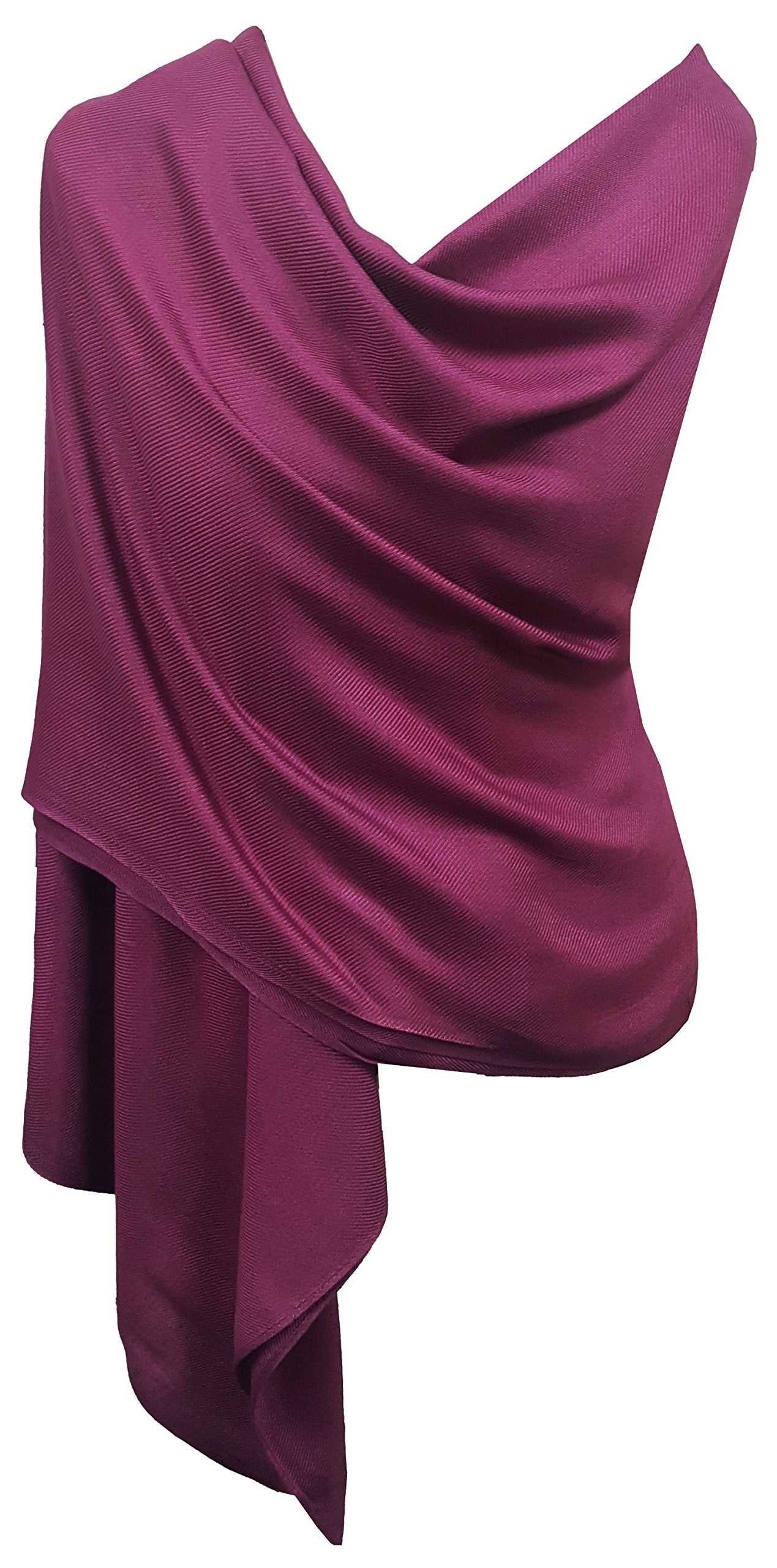 World of Shawls Pashmina To Go Unisex Extra Large Plain Pashmina Scarf Shawl Stole Wrap High Quality 100% Viscose