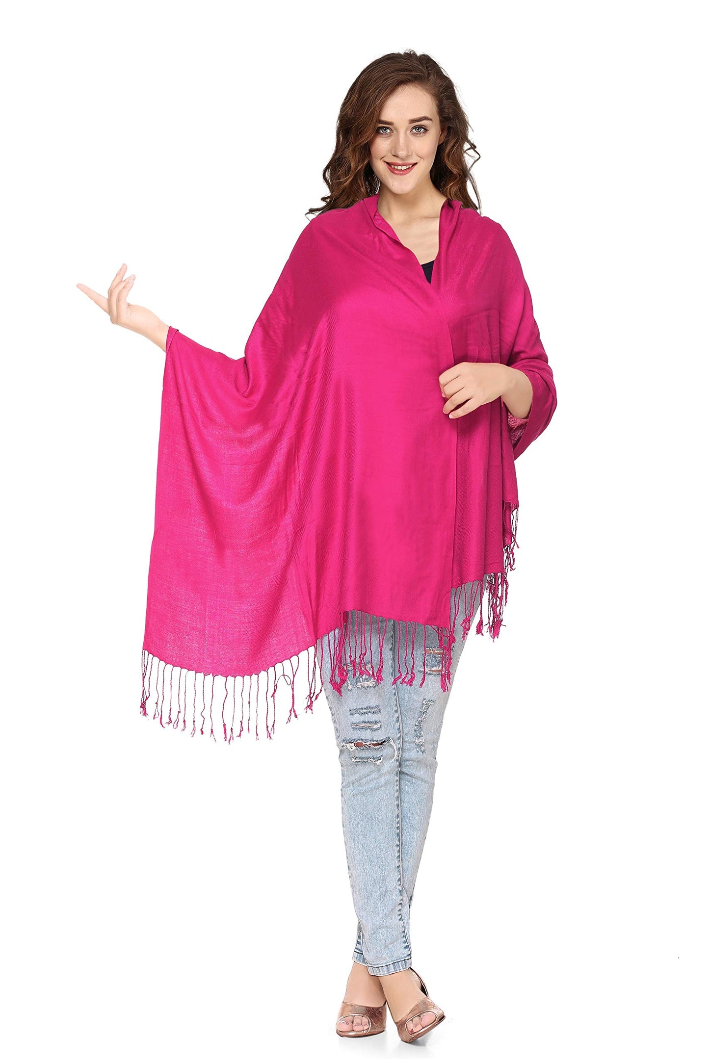 World of Shawls Plain Pashmina Scarf Hijab Shawl Stole Wrap Viscose
