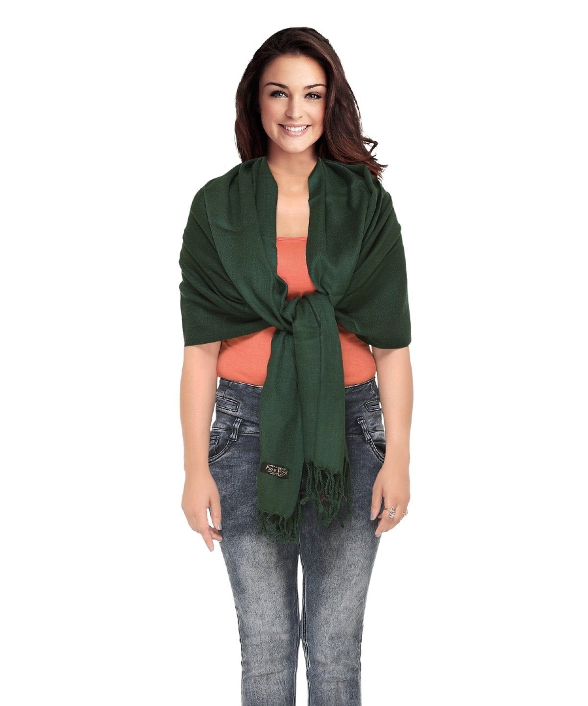 World of Shawls Luxurious Kashmiri 100% Fine Wool Pashmina Shawl Wrap Scarf - 30 Colours Available