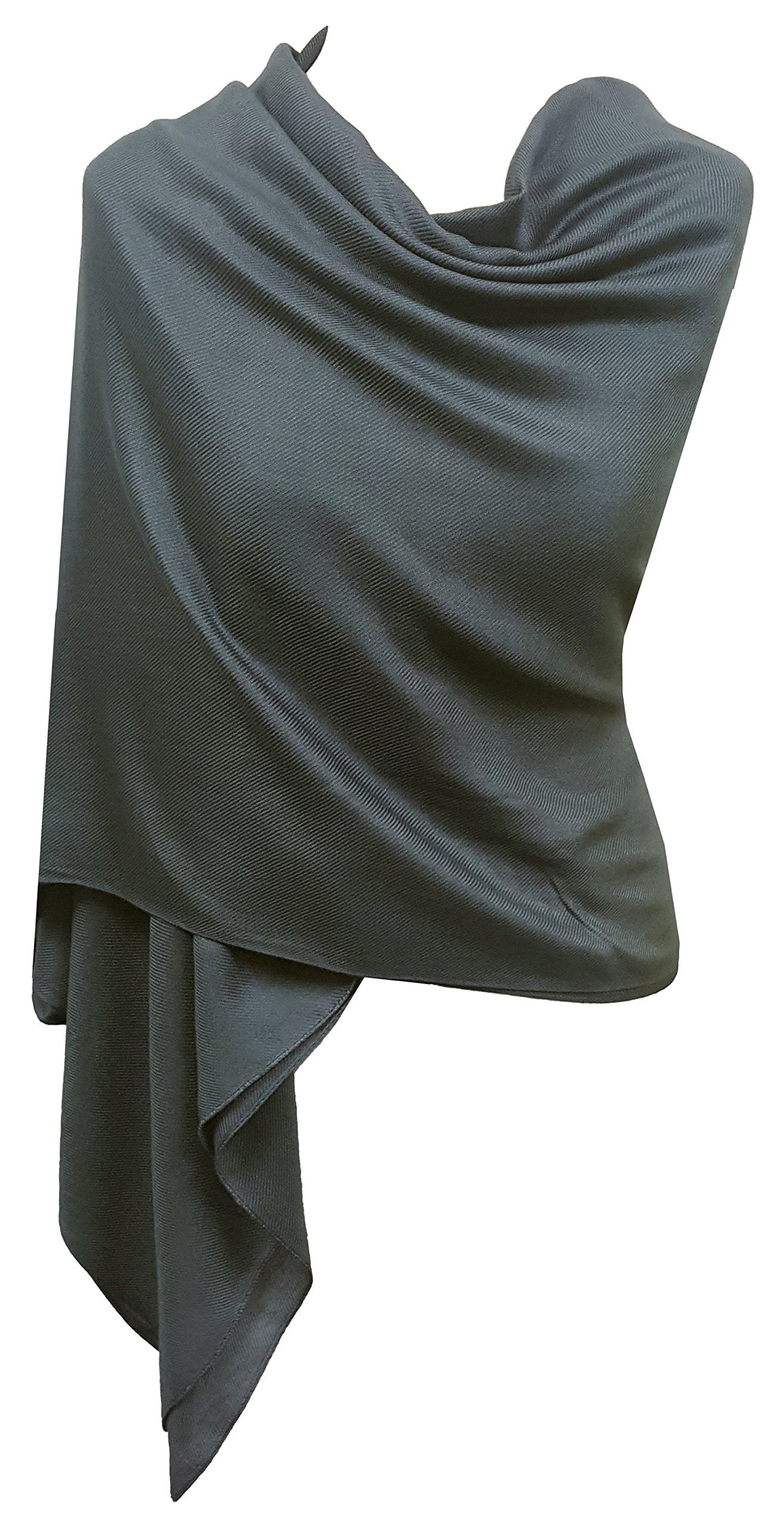 World of Shawls Pashmina To Go Unisex Extra Large Plain Pashmina Scarf Shawl Stole Wrap High Quality 100% Viscose