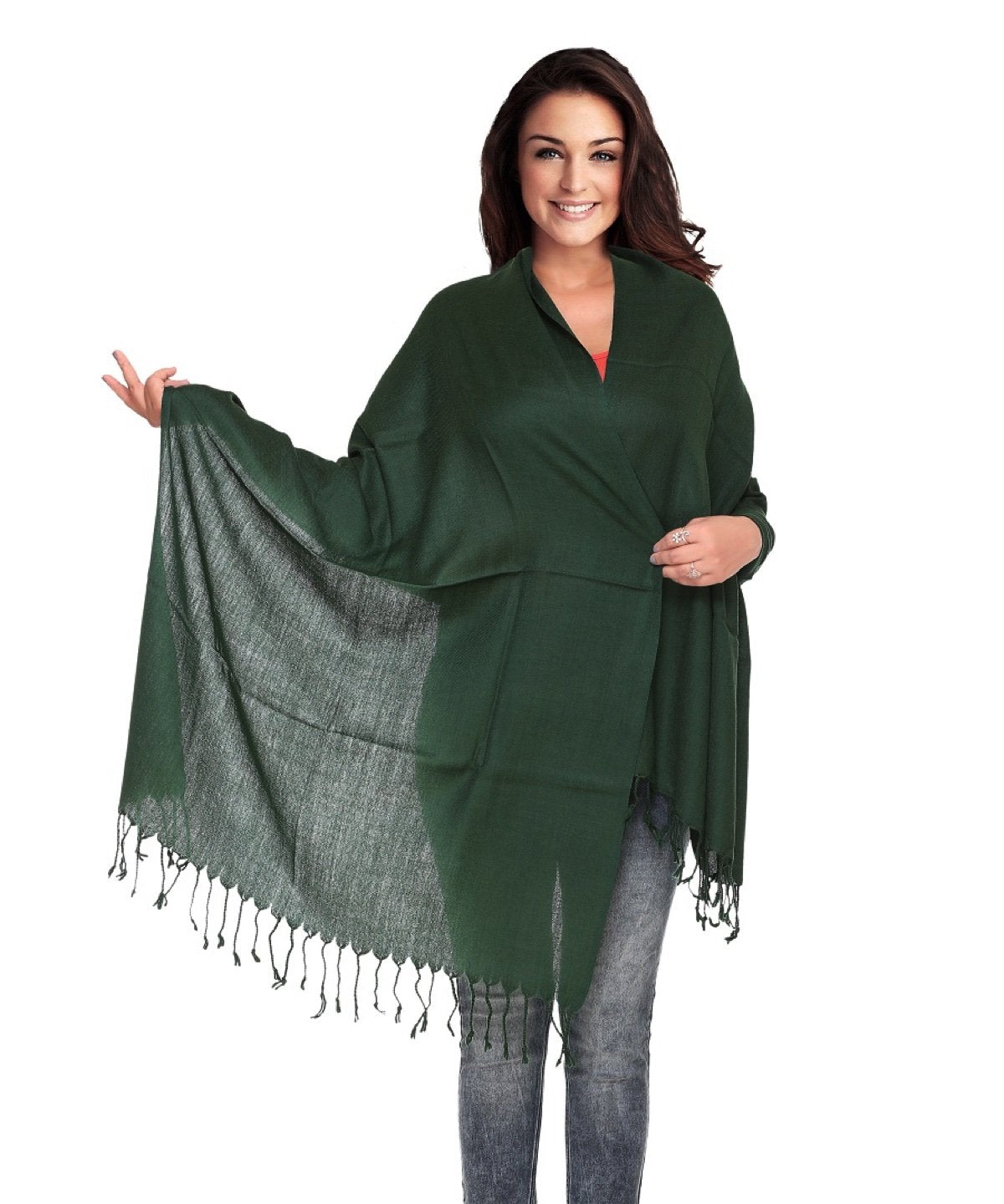 World of Shawls Luxurious Kashmiri 100% Fine Wool Pashmina Shawl Wrap Scarf - 30 Colours Available