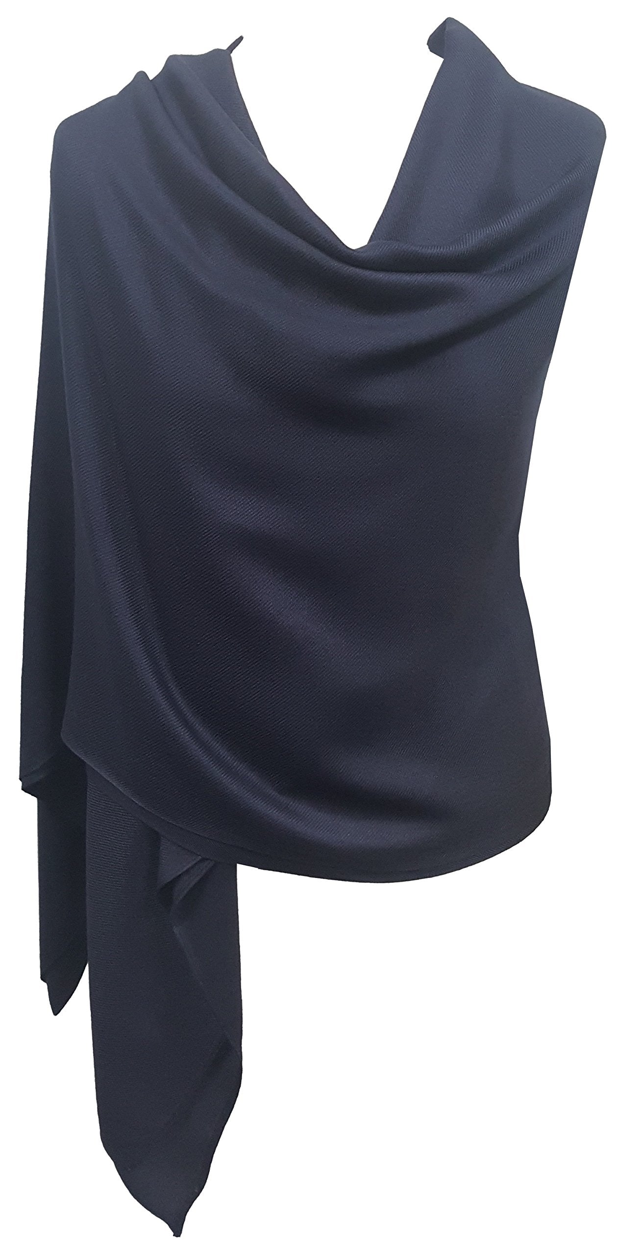 World of Shawls Pashmina To Go Unisex Extra Large Plain Pashmina Scarf Shawl Stole Wrap High Quality 100% Viscose